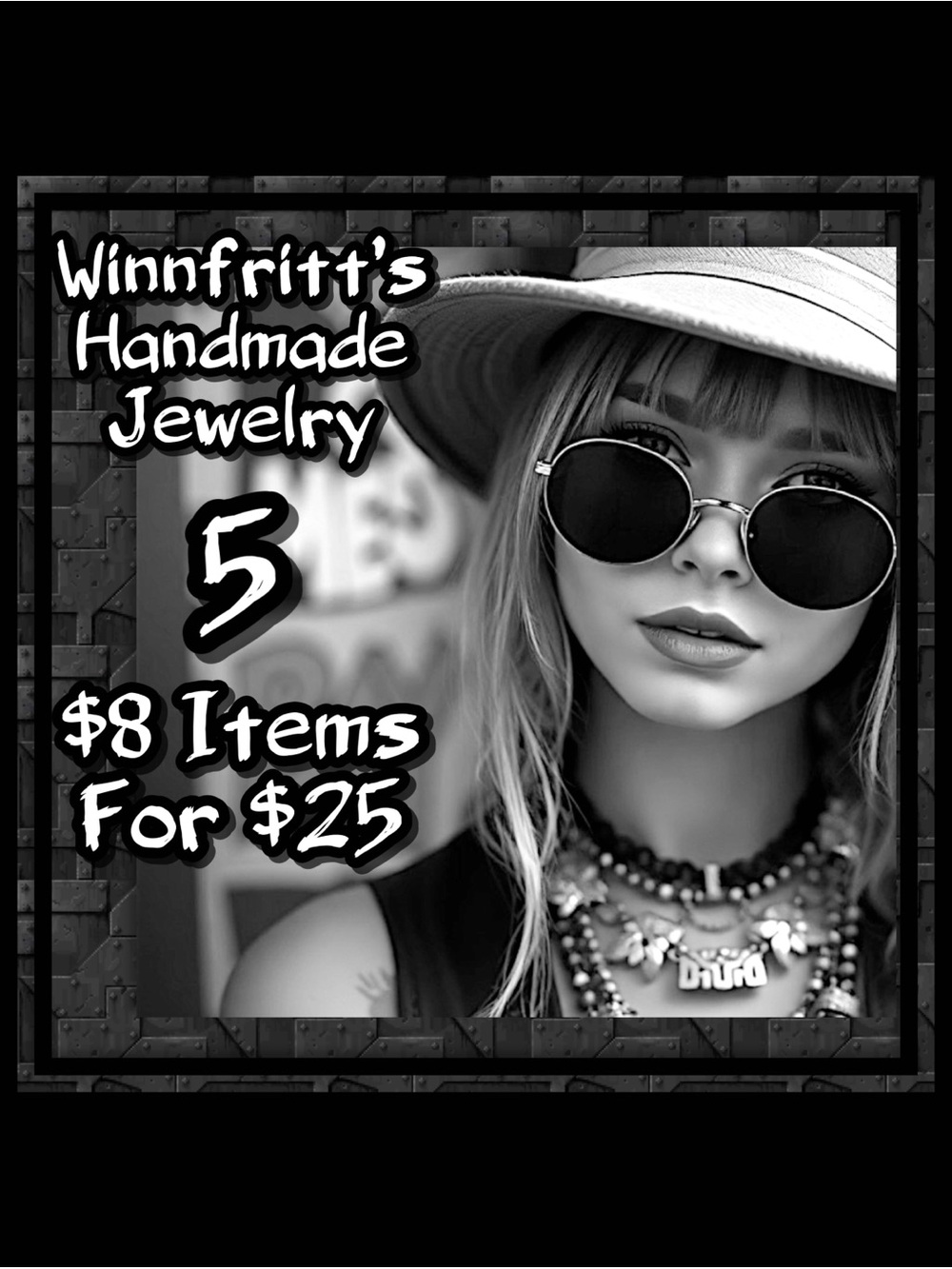 5 For $25💫Punk Rocker Silver Chain Dangles - Picture 2 of 3
